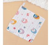 Toalla cuadrada de seersucker de algodón puro de alta densidad, seis capas, lavada, pañuelo pequeño, toalla absorbente, babero estampado para bebés y niños
