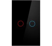 AC100-240 Touch Switch Power Led Panel Wall Light Switches Tempered Black White Crystal Glass 1/2/3 Gang Interruttore Switch