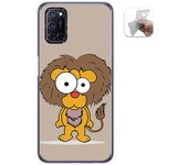 Tumundosmartphone Funda Gel Tpu para Oppo A52 / Oppo A72 diseño Leon Dibujos
