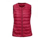 Women Autumn Winter Ultralight Thin Packable Down Sleeveless Jacket Zipper Plus Size Female O-Neck Casual Down Vest Coats
