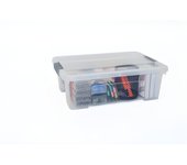 Caja de almacenaje con tapa 10 litros 28x40x13cm pp transparente archivo 2000 cp1482010 cs tp