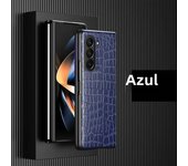 Luxury Crocodile Texture Leather PU Soft Cover for Samsung Galaxy Z Fold 6 5 4 3 2 5G Business Anti-Finger Protect Phone Case