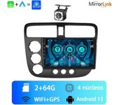 9 inch For Honda CIVIC 2002-2005 RHD 2 din Android 13 Car Radio Multimedia Video Player GPS Navigation  Carplay Head unit