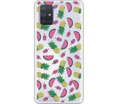 Funda compatible con Samsung Galaxy A71 - Patron sandias y pinas