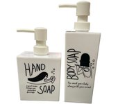 Juego 2 Botellas dispensadoras de Jabón Rellenables, Botes Plastico para Gel y Champú Ducha, Dispensador Jabón Baño Detergente, Dosificador Jabón Baño (2 Piezas 450 ml+500ml)