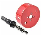 Sierra perforadora bimetálica de 100 mm (M42 HSS), resistente, ideal para madera, aluminio, hierro y plástico