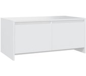 vidaXL Mesa de centro madera de ingeniería 90x50x41,5 cm Blanco, Negro, Roble Sonoma Mesita de Salón o Comedor o Auxiliar Mesa de Café Meuble Salón