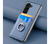 PU Leather for Samsung Galaxy Z Fold 6 5 4 3 2 5G Wallet Phone Case with Credit Card Slot Holder Shockproof Ring Stand Cover