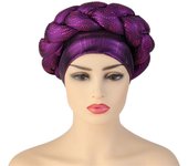 Glitter Diamonds Braids African Autogele Headtie Women Turban Cap Female Head Wraps