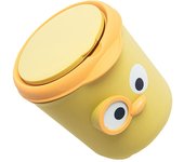 Bote de basura de escritorio mini tapa abatible linda amarilla organizador de basura de baño bote de basura para el hogar papelera escritorio mesa de escritorio cubo basura pequeña