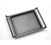 Bra - Parrilla Lisa Efficient, De 36 a 42 cm, Aluminio Fundido, Compatible Inducción y Horno, Revestimiento Antiadherente, NO Incluye Asas Silicona