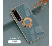 Luxury Plating Silicone Magnetic Ring Holder Phone Case For Sony Xperia 1 5 10 III IV V ACE II Shockproof Electroplated Cover