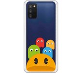 Funda compatible con Samsung Galaxy A03s - Comecocos y Fantasmas de Frente