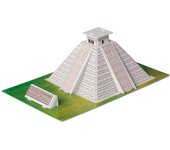 DAM. Puzle 3D de cartón de una Piramide Maya situada en México. 19 piezas. 21x14x8cm.