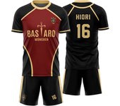 Jersey Futsal Pattern Vl Replika Blue Lock Anime Bastard Munich Men Short Sleeve Shorts Set Women's Street Casual Sports T Shirt