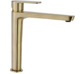 Ramon Soler Grifo de Lavabo Monomando Alto Oro Cepillado con Sistema S2 de Ahorro de Agua Serie Alexia