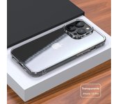 Luxury HD Clear Glass Transparent Clear Case for IPhone 16 Pro Max Colorful Hard Tempered Case Shockproof Full Protection Cover