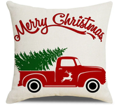 Christmas Cushion Covers 45x45 cm Farmhouse Xmas Decor Red Black Buffalo Plaids Santa Pillow Cover Winter Holiday Decorations