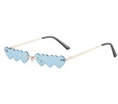 Alta Retro Vintage Lolita en forma de corazón Aviator Marco de plástico Mujeres Gafas de Sol