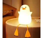 Luz Nocturna Infantil Luz Nocturna para Niños Pato Luz Quitamiedos Lámpara Bebé, Silicona Seguro para Bebé Niño, Brillo Ajustable Ahorro de Energía, Regalo para Niños Bebé