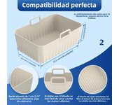 4/2pc Air Fryer Baking Tray Liner Silicone Pot Oven Bake Basket Fried Chicken Pan Pizza Mat Baking Sheet Fruit Veggi Wash Basket
