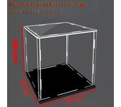 Transparent acrylic display box assembly collectible box display action doll replacement glass box for home storage and organiza