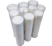 Vadeincienso Velon liturgico estralargo  blanco  26  x 6 cm lote de 6 u. elaborados con parafinas   390 gramos cada uno 120 horas de combustión  fabricado en España  entrega en 24/72 horas  a la península  y Portugal descuentos por cantidad