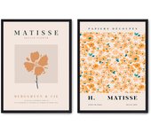 Set de 2 cuadros calidad premium con marco de madera - 30x40 cm o 50x70 cm - POSTER LAB
