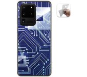 Tumundosmartphone Funda Gel Tpu para Samsung Galaxy S20 Ultra diseño Circuito Dibujos