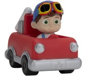Figura COCOMELÓN - Mini vehículo ROJO - Camión de bomberos - Coleccionable - Mide 9 cm de longitud- Minifigura coleccionable - Material de alta calidad - Bandai - Mayores de 2 años