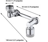 1080° Rotation Universal Faucet Extender Sprayer Head Kitchen Mechanical Arm Faucet Converter Extension Mixer Aerator Bubble