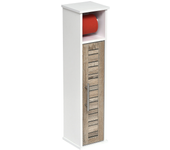 Tendance - Mueble Reserva Y Portarollos Papel 1 Puerta + Estante Interior, Mueble de Baño para Almacenaje papel higienico