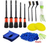 26/Pcs Detail Brush Drill Brushes Set For Car Wheel Rim Clean Detailing Brush For Car Air Vent Carpet Brushes Car Cleaning Tools