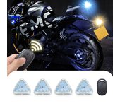 4pc Highlight Led Warning Light Car Strobe Light Motorcycle Flash Led Anti-collision Warning Lamp Remote Control For Car Bike