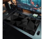 Black Mouse Pad Rug Deskpad Slipmat 90x40 Mat Computer Beat Pad Desk Protection Rubber Mouse Pad