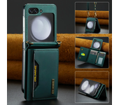 Anti-Knock Wallet Cell Phone Coque Case for Samsung Galaxy Z Flip 6 Flip4 Flip 3 4 Flip5 Flip3 Card Slot Business Leather Cover