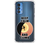 Funda Silicona Antigolpes para Motorola Edge 20 Pro diseño Hombre Escalada Dibujos