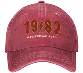 Vintage Washed Cotton 1982 Baseball Cap For Boy Girl Hat Snapback 40th Birthday Rock Gift Casquette Gorras