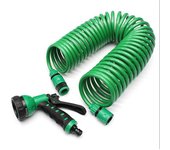 SSITO Manguera de Riego en Espiral extensible telescopica, EVA Manguera, tube de 15m para Limpieza de Jardín y patio para jardinería SY