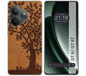 Tumundosmartphone Funda Silicona para Realme GT 6 / GT 6T 5G diseño Cuero 03 Dibujos