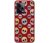 Funda Silicona Líquida Roja para Xiaomi Redmi Note 12 Pro 5G diseño Catrina Dibujos