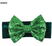 Baby Soft 5" Hair Bow Headband Kids Girls Velvet Headwrap Turband Toddler Photo Pro DIY Hair Accessories