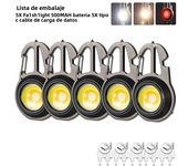 2023 New Mini Lantern Mutifuction Portable LED Flashlight Pocket Work Light Outdoor Camping Fishing Climbing Keychain Light