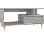 vidaXL Mesa de centro madera contrachapada 90x49x45 cm Blanco, Negro, Blanco brillante Mesita de Salón o Comedor o Auxiliar Mesa de Café Meuble Salón