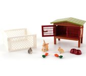 Haloppe nido de pollo exquisita estatuilla Granja Educativa casa aves modelo figura para regalo