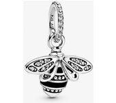 Pandora Charm de Colgante en Plata de Ley Abeja Reina Brillante 398840C01,Incluye Caja Original