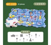 5-25Pcs DIY Assembly of Electric Track City Scene Children's Educational Track Car Puzzle Car Track Game Set Children's Gifts