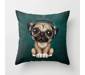 Cute little animals with headphones Plush pillowcase living Room  Throw Pillow Cushion Cover cushion covers 40x40,60x60 30x50