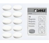 Dahle 95524 pack de 10 imanes para pizarra blanca - diametro de 24mm - color blanco