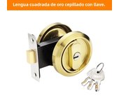 1Pcs Invisible Door Lock With Key Indoor Household Door Anti-theft Single Double-Sided Round Lock Stainless Safety Door Locks